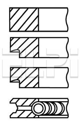 Set segmenti piston, compresor LP189 3033 STD ELPI